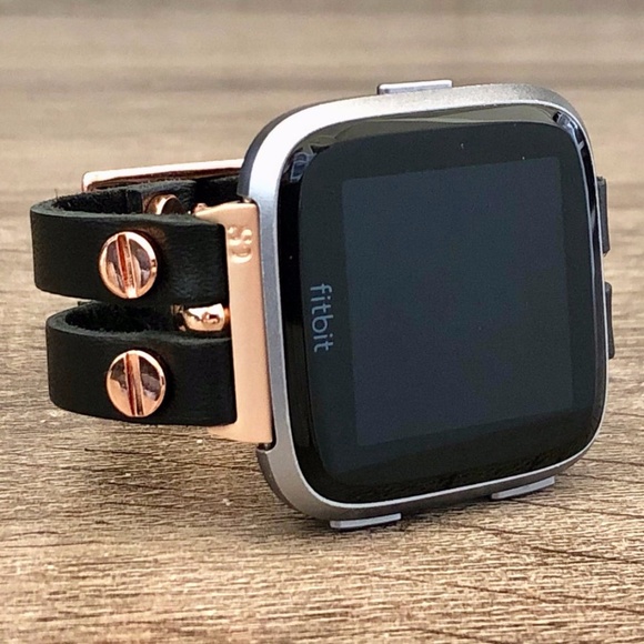 Versa Lite Black Vegan Leather Double Strap Band main image 7